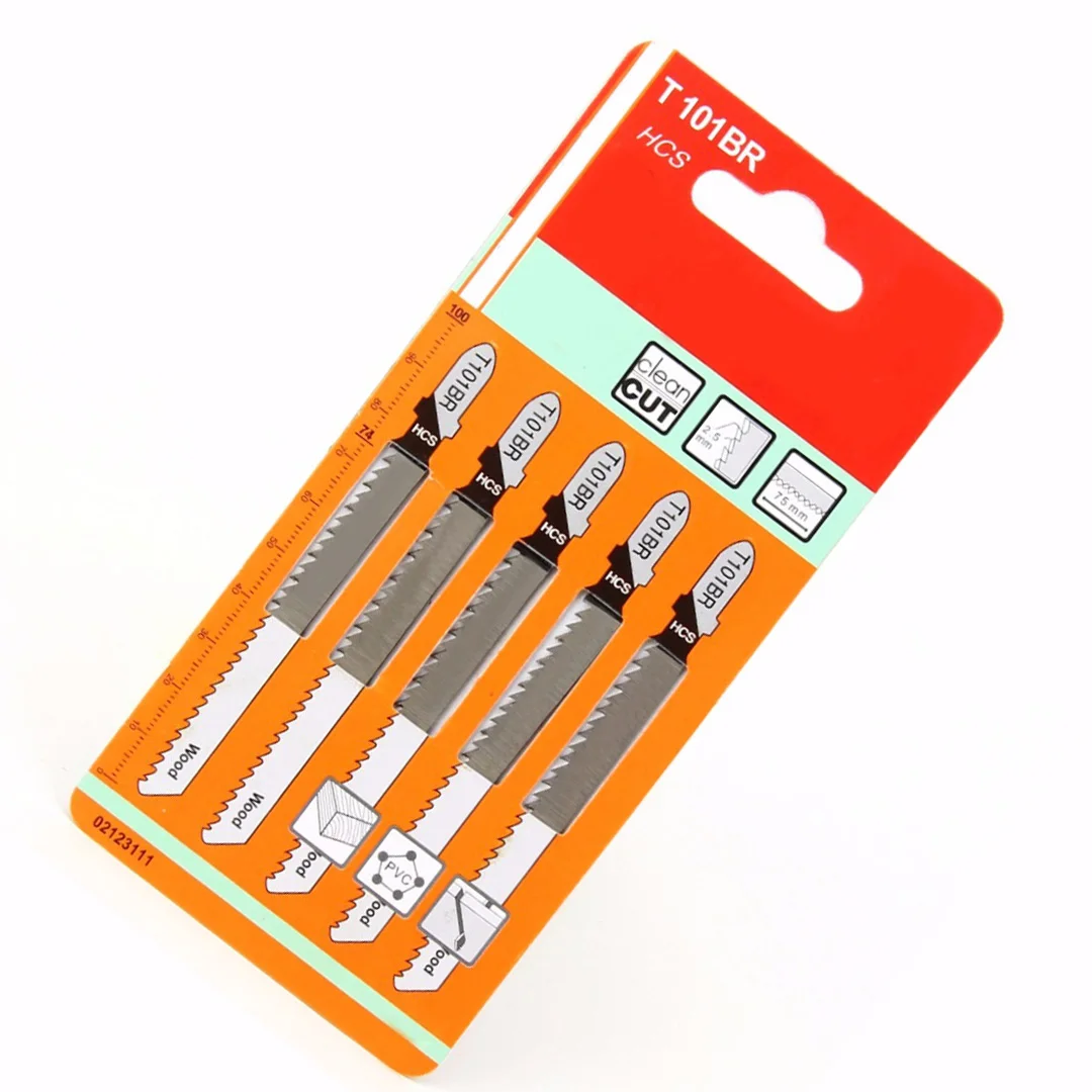 DWZ 5pcs 100mm T101BR Jigsaw Blades Down Cut Worktop Wood Cutting For Bosch