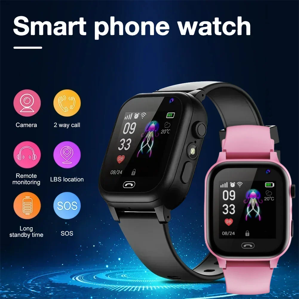 Kids Smart Watch Sport Watches Electronic SOS Phone Call Location SIM Card Camera Photo Children Gift For Boy Girls Alarm Clock