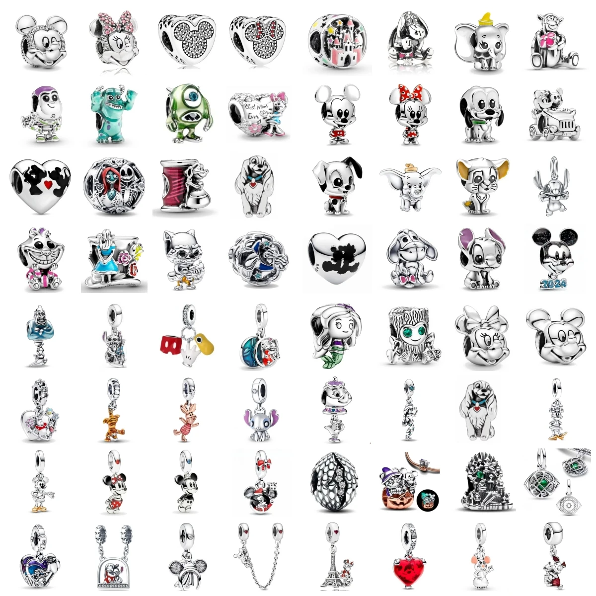 NEW 925 Silver Plated HEROCROSS Cartoon Collection Bear Charm Bead Pendant Fit DIY Pandora Women Bracelet Original Jewelry Gift