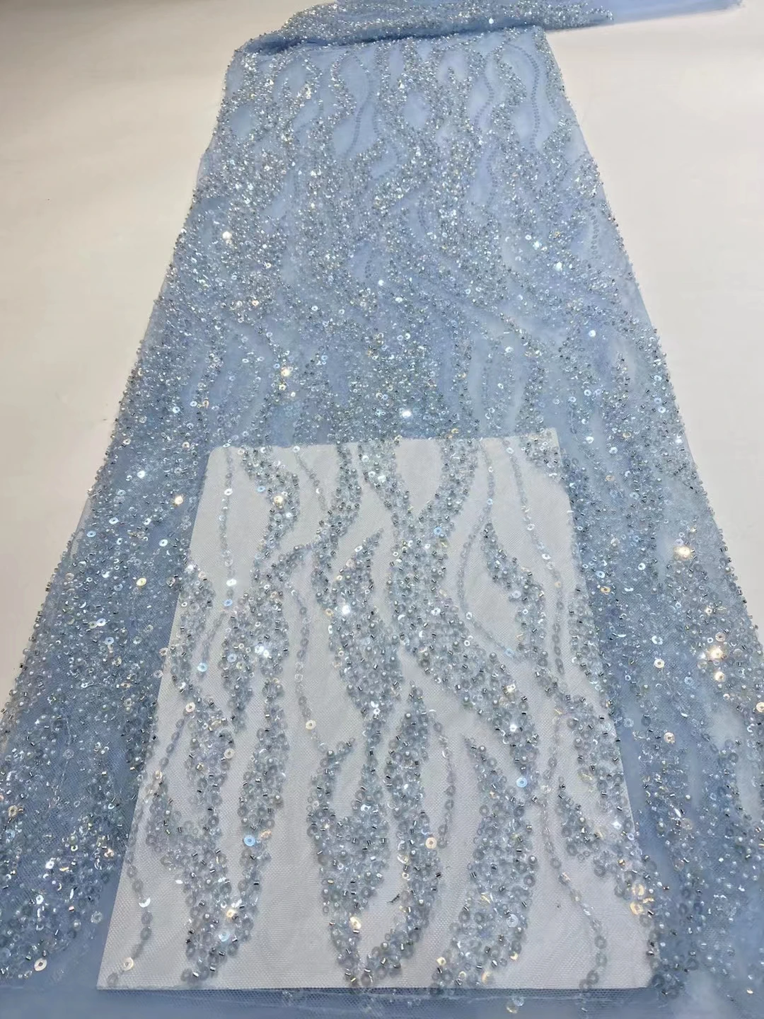 New Arrival French Africa Fabric High Quality Luxury 2022 Sequins Net Lace With Beads Rich Senegales - New Arrival French Africa Fabric High Quality Luxury 2022 Sequins Net Lace With Beads Rich Senegalese For Evening Or Party Dress