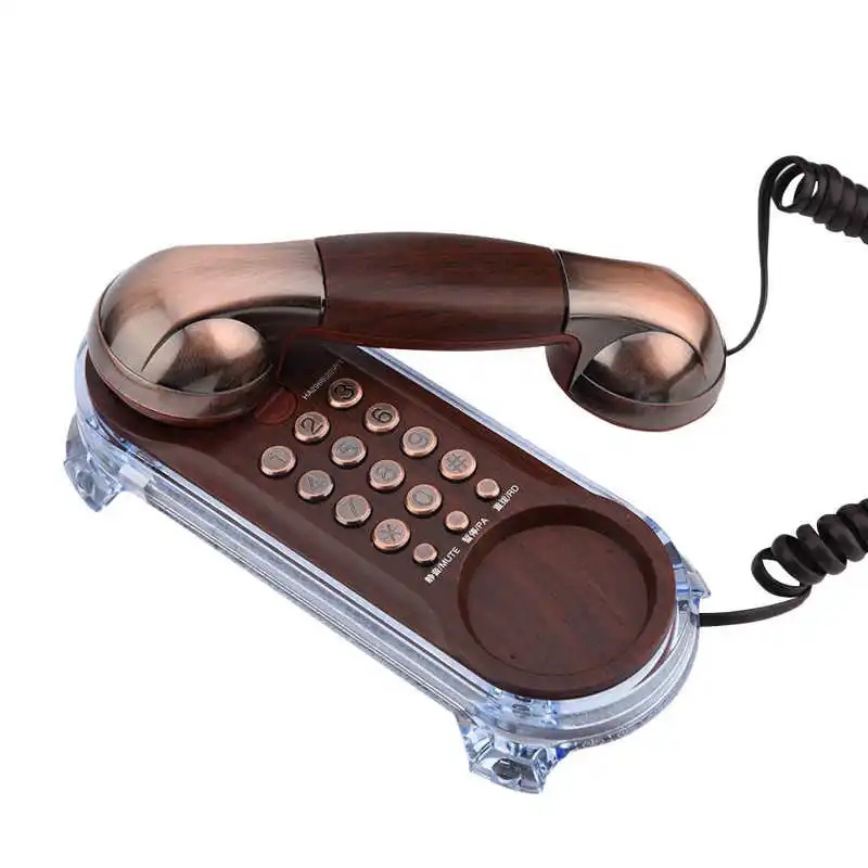 Retro Phone Wall Mounted Telephone Fixed Corded Landline Phone Antique Vintage Old Fashioned Telepho - Retro Phone Wall Mounted Telephone Fixed Corded Landline Phone Antique Vintage Old Fashioned Telephone for Home Hotel mini phone