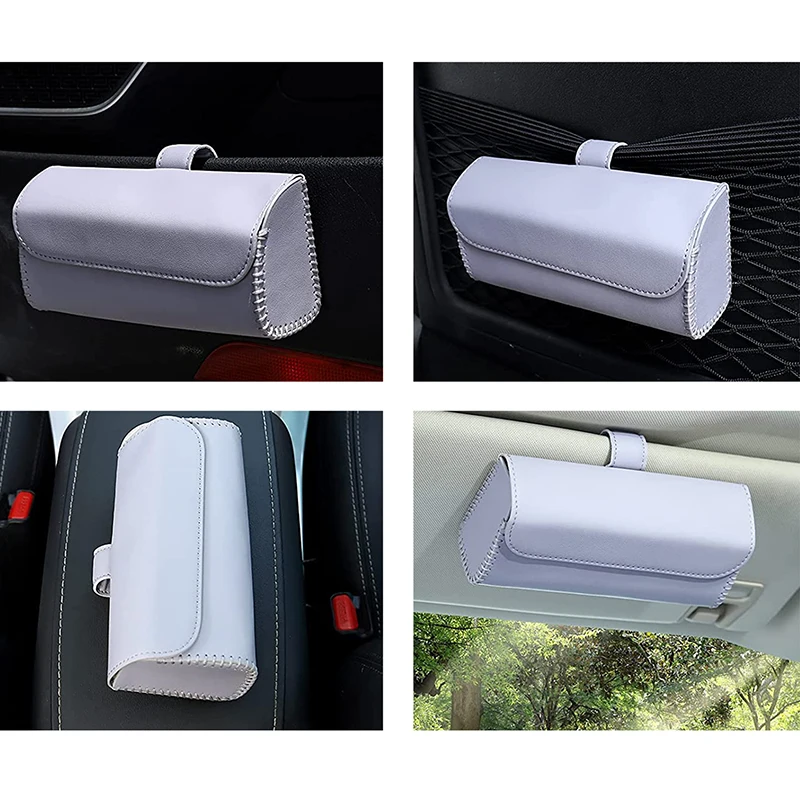 S24804ab9dd294cbd975aa65c121624bag - 1pc Glasses Holder Car Sun Visor Glasses Case Organizer Glasses Storage Box Holder Visor Sunshade Car Holder For Glasses