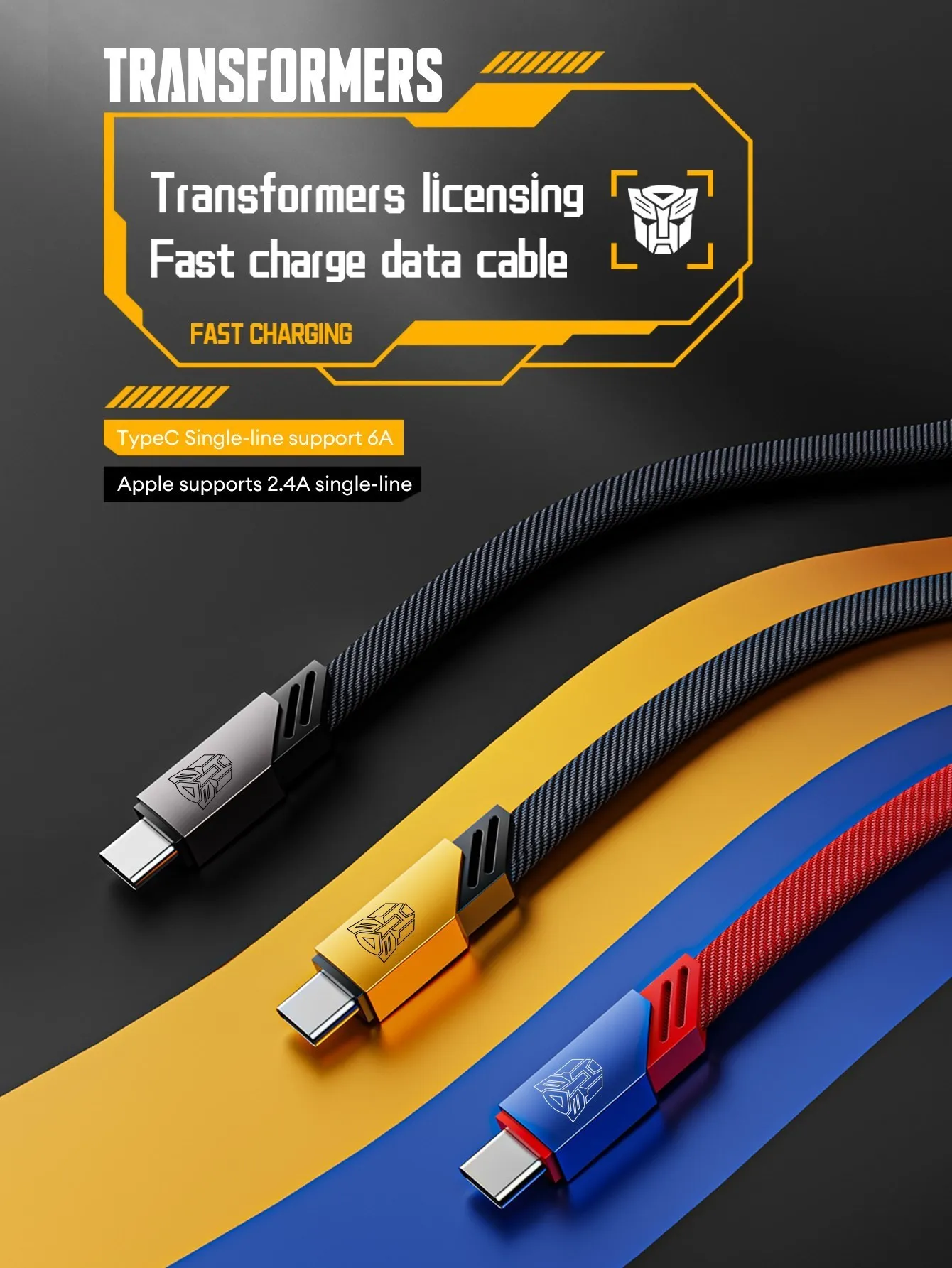 S3519cca8acff4a2cb756a8d489545bdcN - Transformers TF-A08 Magnetic Absorption New Data Cable 6A Super Fast Charging Type-C Intelligent Chip USB PD Port PD interface