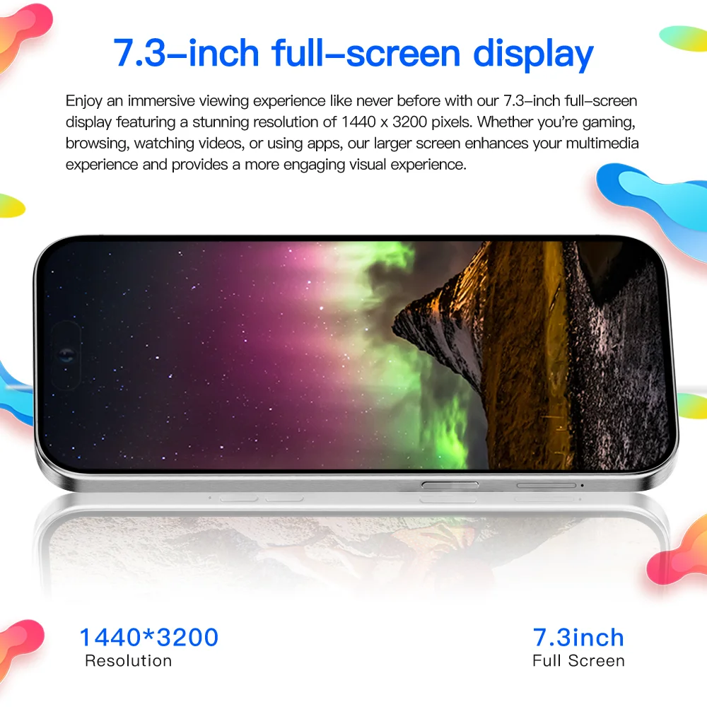 S40cc17b3c0f54dd983ceec8991b88598t - Original For Brand Smartphone 7.3 inch New XS15 ProMax Full Screen 4G 5G Cell Phone 7800mAh Mobile Phones Global Version