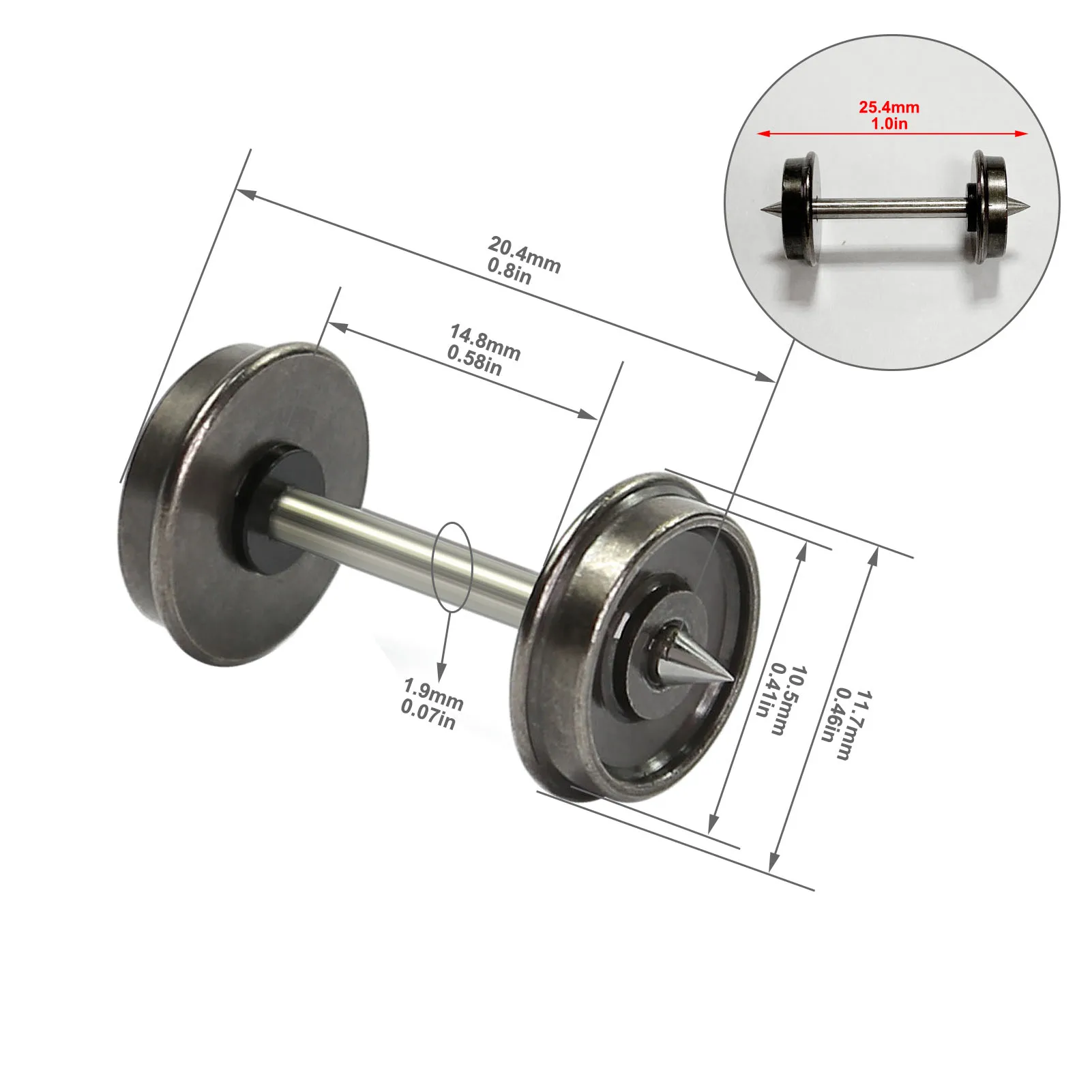 S4276c40d5b3f42b0b04f425dcff7ea332 - Evemodel Trains 2pcs HO Scale 1:87 Roller Bearing Truck 36\