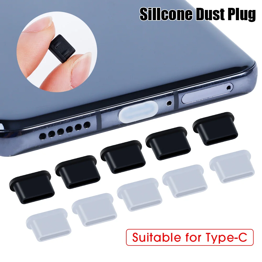 S57b7adb371ce406fb4b46c68bc481e4c1 - 1-10pcs Type-C Dust Plug USB Charging Port Protector Silicone Anti-dust Plug Cover Cap for Samsung Huawei Xiaomi Phone Dustplug