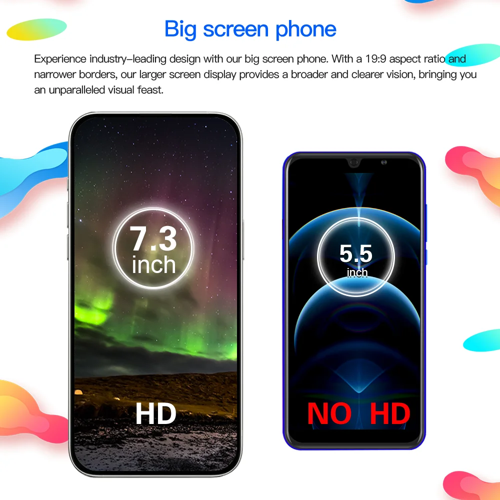 S5cf01737d0b64bc4bb991faeafc6fa23b - Original For Brand Smartphone 7.3 inch New XS15 ProMax Full Screen 4G 5G Cell Phone 7800mAh Mobile Phones Global Version