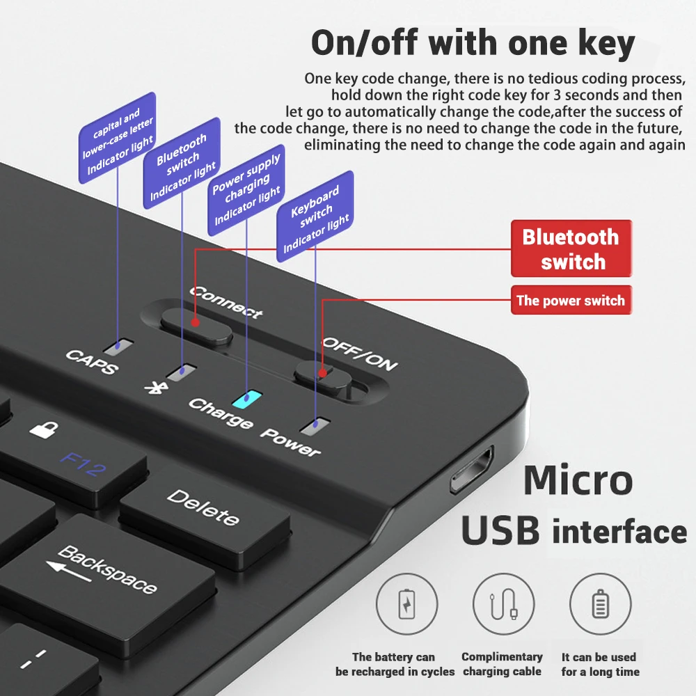 S863760abb04449a3a54dc8c2a4fb8f4b3 - 10inch Backlit For iPad Keyboard and Mouse Backlight Bluetooth Keyboard For IOS Android Windows Wireless Keyboard and Mouse