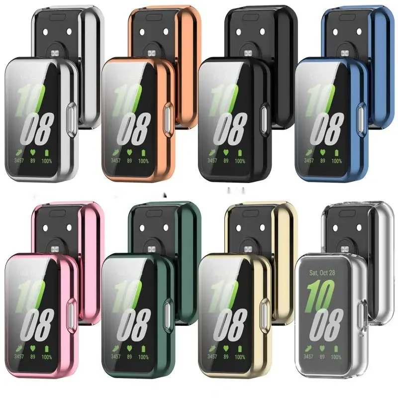 S9f4188869dac4a6aac618a98fb9fb652X - TPU Plating Case For Samsung Galaxy Fit 3 Samrtwatch Strap Full Coverage Bumper Cover Accessories Screen Protector soft shell