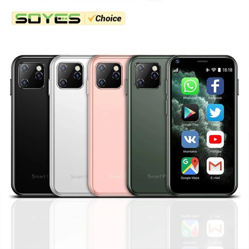 SOYES XS11 Super Mini Smartphone Android 1GB RAM 8GB ROM 2 5 Quad Core Google Play - SOYES XS11 Super Mini Smartphone Android 1GB RAM 8GB ROM 2.5'' Quad Core Google Play Store 3G Cute Small Celular Mobile Phone