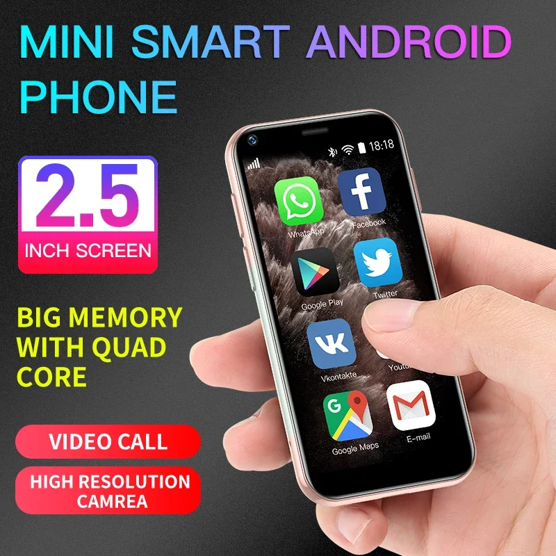 SOYES XS11 Super Mini Smartphone Android 1GB RAM 8GB ROM 2 5 Quad Core Google Play - SOYES XS11 Super Mini Smartphone Android 1GB RAM 8GB ROM 2.5'' Quad Core Google Play Store 3G Cute Small Celular Mobile Phone