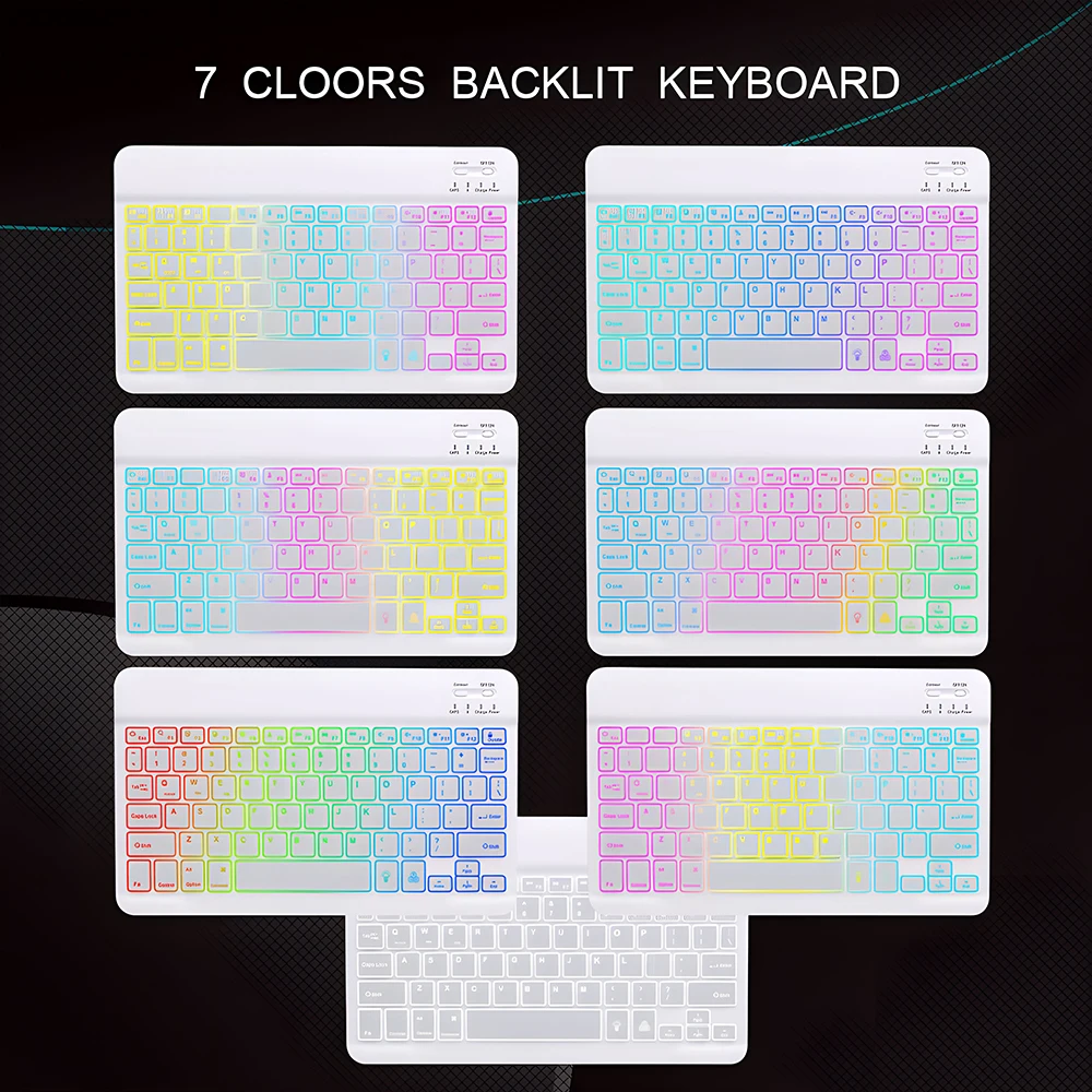 Sa0cee0f4d4424ad1a159423c02421a0fL - 10inch Backlit For iPad Keyboard and Mouse Backlight Bluetooth Keyboard For IOS Android Windows Wireless Keyboard and Mouse