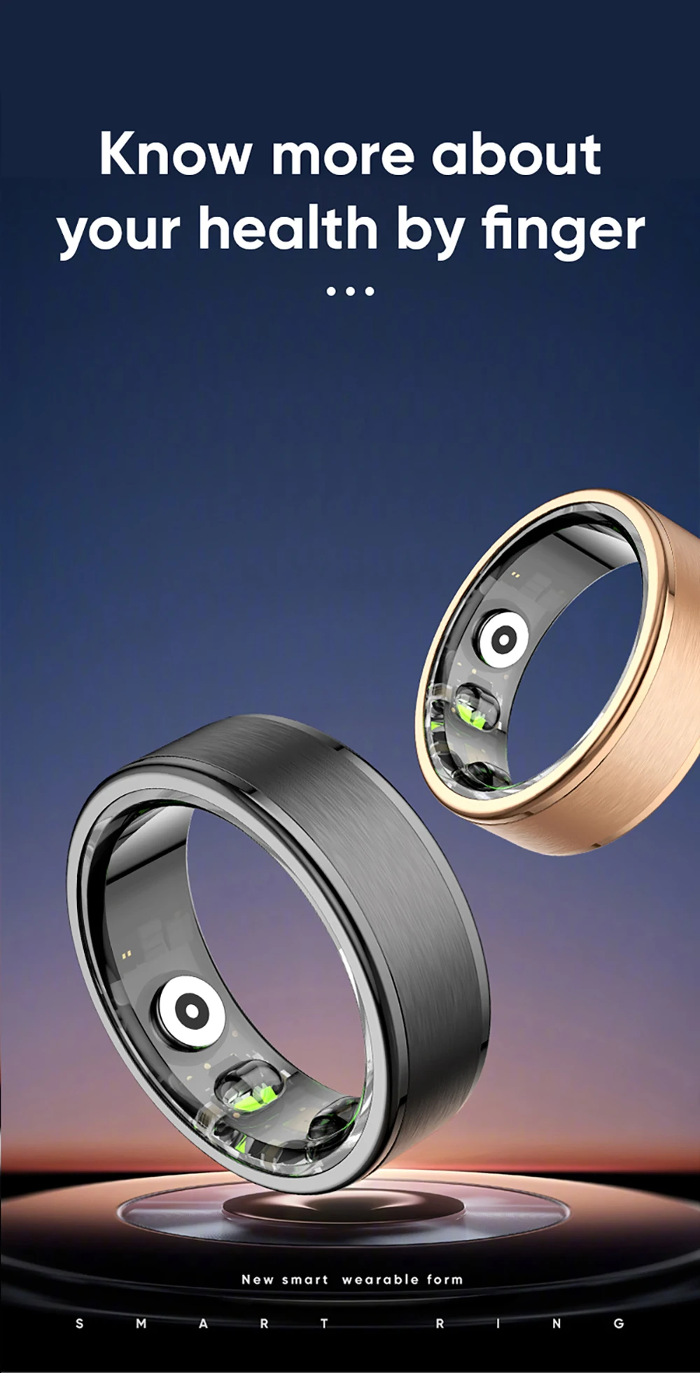 Sc7e19c029383422196f5a987bc33a764x - LlNuyoah R03 Smart Ring Sleep Health Monitoring IP68 & 3ATM Waterproof Multi Sports for IOS and Android Men Women Smart Ring