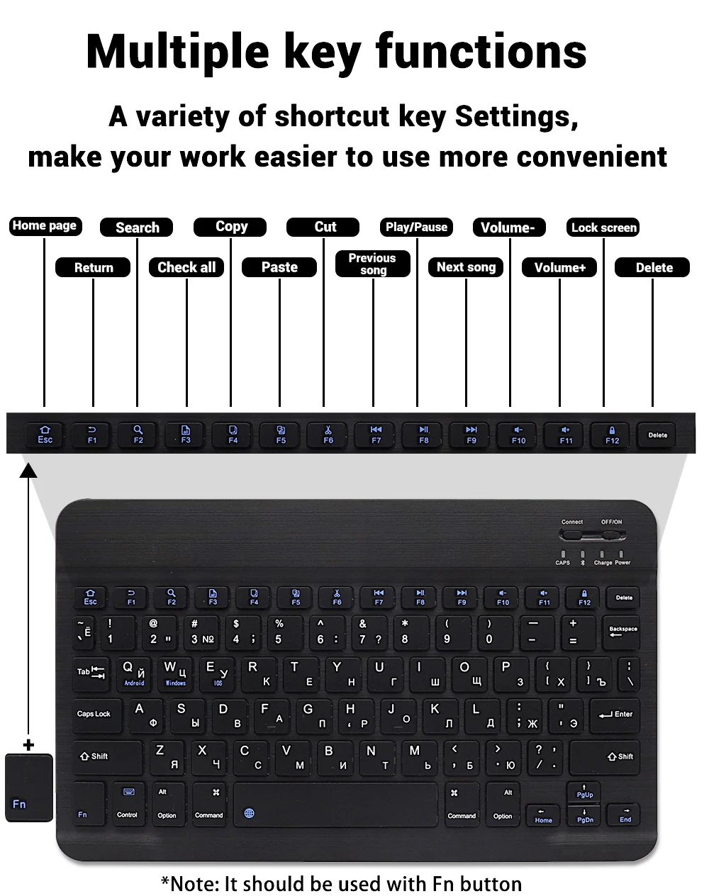 Sebbbe9571e114ad7a76b1d3a558cce67B - 10inch Backlit For iPad Keyboard and Mouse Backlight Bluetooth Keyboard For IOS Android Windows Wireless Keyboard and Mouse