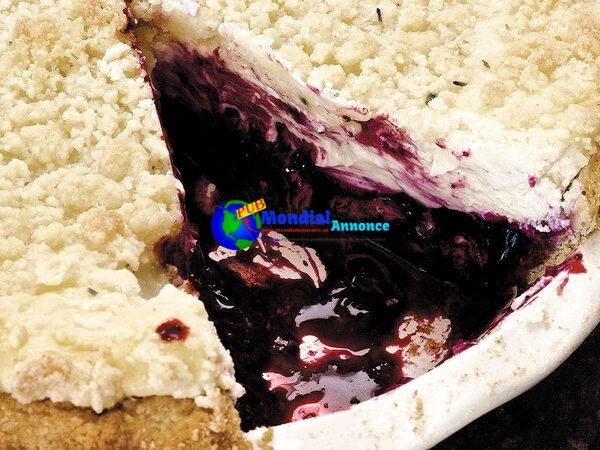 Gluten-Free Blueberry Cheesecake Pie With Lavender Streusel Recipe