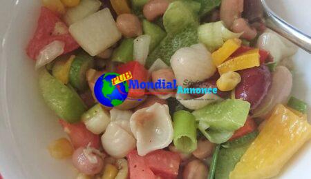 Six Bean Salad with Gluten Free Pasta