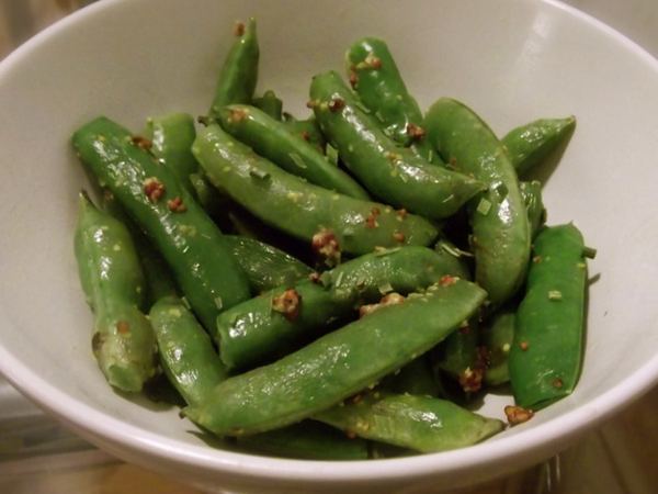 Sugar Snap Peas with Mustard and Chives