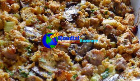 Gluten-Free Raisin-Rye Cornbread Sausage Stuffing