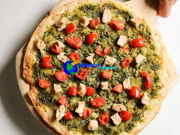 Gluten Free Rooster Pesto Pizza