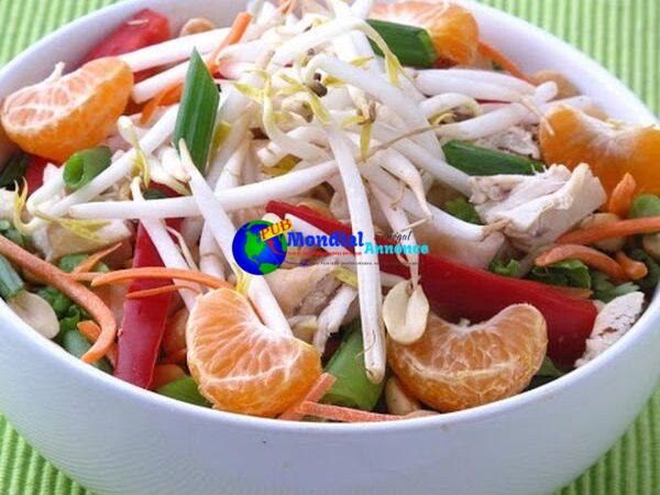 Chinese Rooster Salad with Honey Peanut Dressing