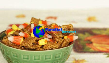 Candy Corn Chex Mix