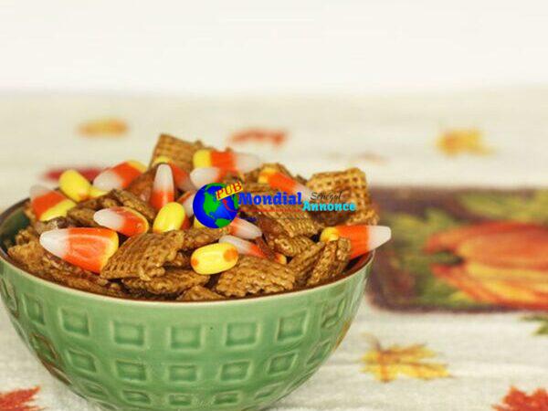 Candy Corn Chex Mix