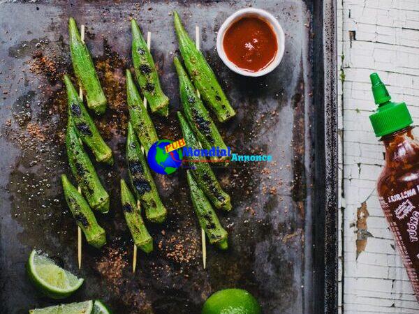 Grilled Okra with Sriracha Lime Salt