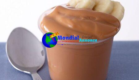 Pudding with Banana Slices