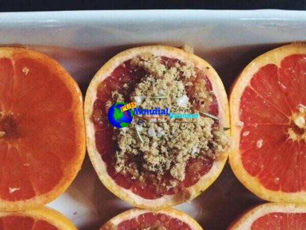 Broiled Grapefruit with Rosemary & Sea Salt