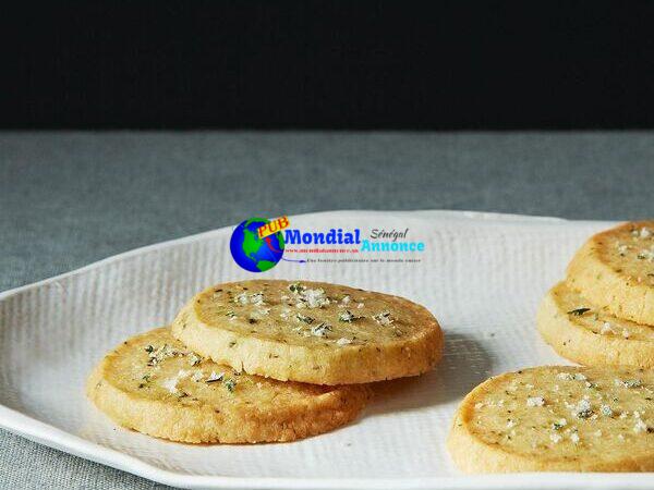 Cheese Sables with Rosemary Salt