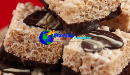 Bourbon Caramel Rice Crispy Treats With Shadowy Chocolate (Gluten Free)