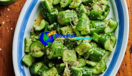 Salt and Pepper Smashed Cucumber Salad