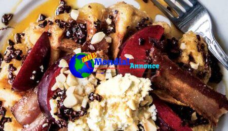 Pearl Sugar Waffles With Beaverbrook And Plums