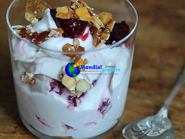 Cherry Brown Sugar Fool With Honey Almonds