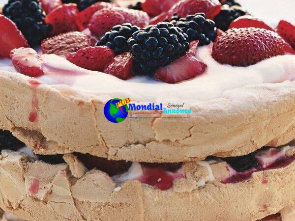 Three-Layer Berry and Brown Sugar Pavlova