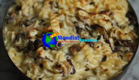 Mac and Cheese with Radicchio, Raisins and Fontina