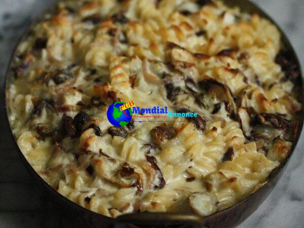 Mac and Cheese with Radicchio, Raisins and Fontina