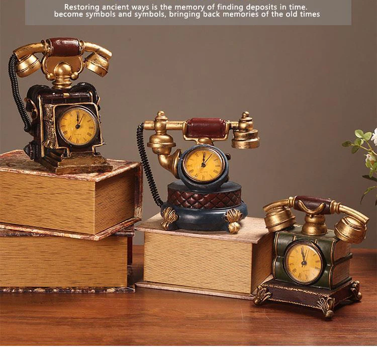 S4032ee711db8454792ed00ab391ee440p - Retro Vintage Telephone Models Clothing Stores Bars Cafes Nostalgic Style Home Decor Ornament Window Display Decoration ZE915