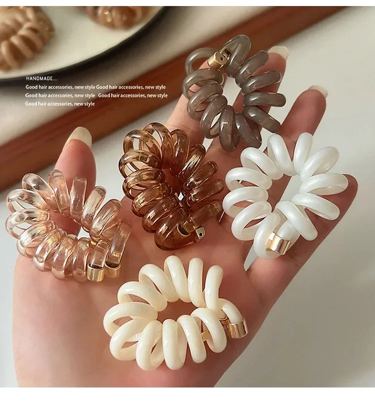 S54dfae9c264e43c28f20c0dca14df300q - Long Telephone Line Spiral Hair Bands Women Girls Fashion Elastic Rubber Band Ponytail Holder Hair Accessories Ornaments Rings