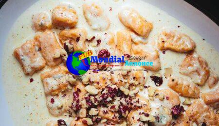 Gluten-Free Sweet Potato Gnocchi with Gorgonzola Cream Sauce