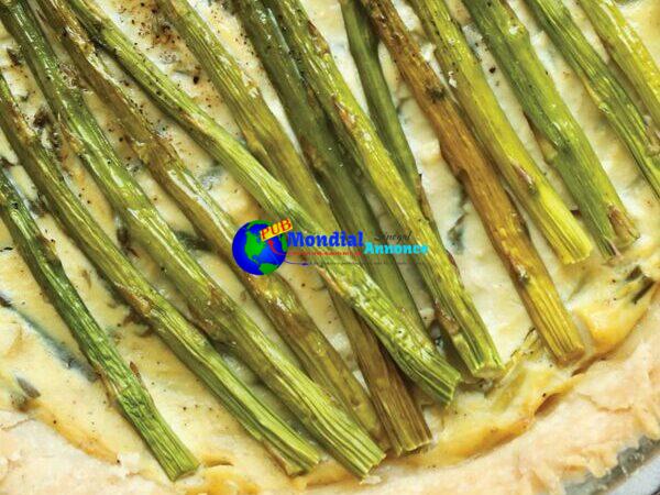 Rustic Garlic and Asparagus Tofu Quiche Is a Slash of Sunshine