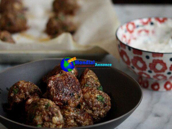 Lamb Meatballs with Yogurt Sauce