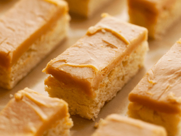 Caramel Frosted Lemon Sugar Cookie Bars