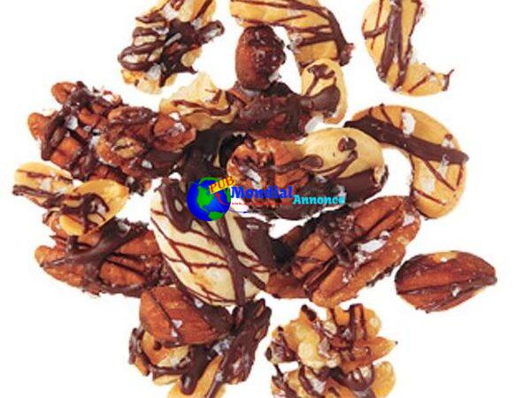 Chocolate-Drizzled Nuts With Sea Salt