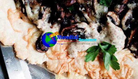 Almond Frangipane Mushroom and Swiss Cheese Galette