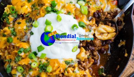 Tacky Pork Enchilada Tortellini Skillet