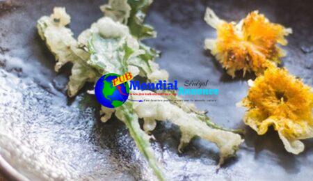 Dandelion Tempura with Curry Salt (vegan)