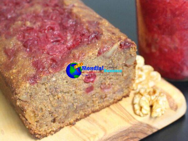 Vanilla Cranberry Sauce Loaf with Walnuts