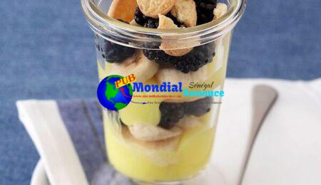 Blackberry-Banana Lemon Trifles