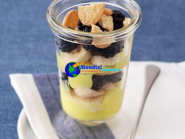 Blackberry-Banana Lemon Trifles